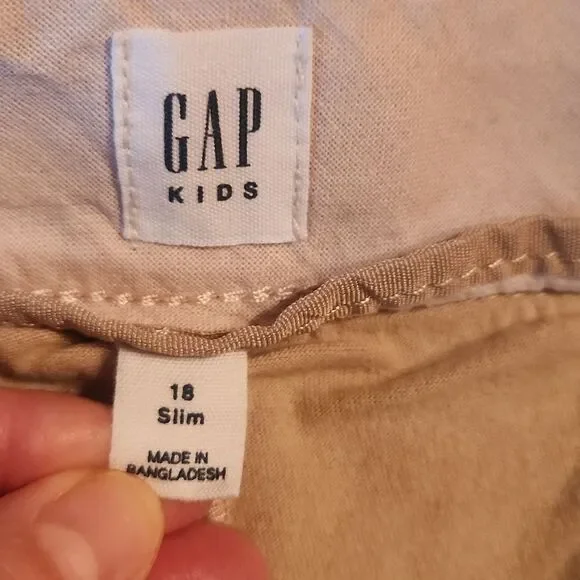Gap Khaki Adjustable Waist Uniform Pleated A-line Skirts Built-in Shorts 18 Slim - Picture 7 of 9